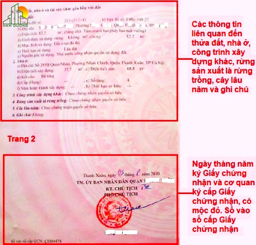 Trang 2 in chữ màu đen gồm những thông tin như hình trên